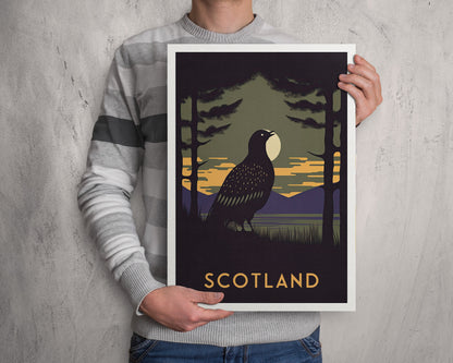 Scotland Capercaillie Print | Scottish Highlands | Tetrao urogallus | Scottish Gift | capercailye | capercaillye | capercailzie | capercally