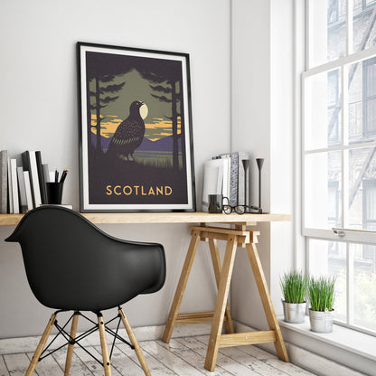 Scotland Capercaillie Print | Scottish Highlands | Tetrao urogallus | Scottish Gift | capercailye | capercaillye | capercailzie | capercally