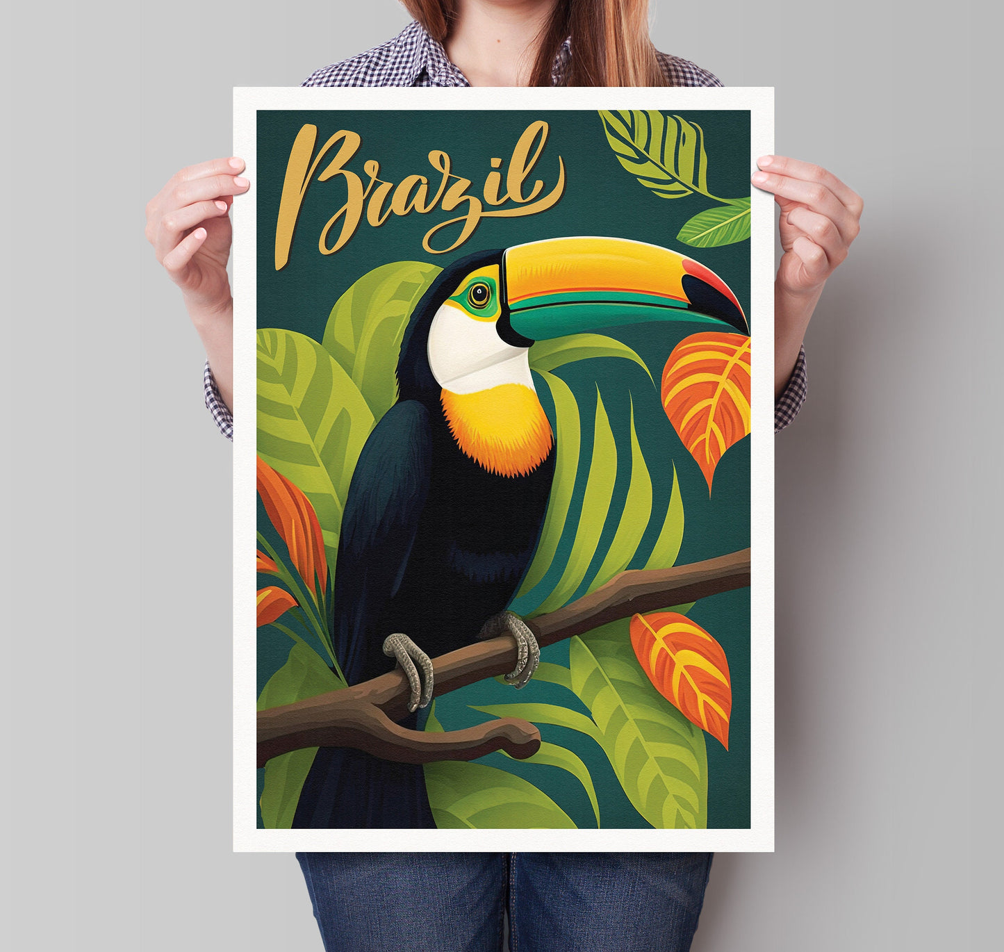 Brazil Print - Toucan - Rainforest - Travel Poster