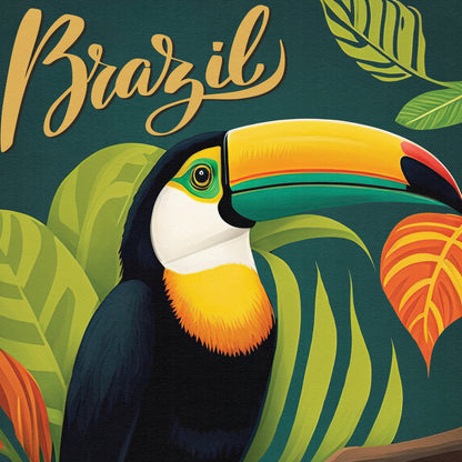 Brazil Print - Toucan - Rainforest - Travel Poster