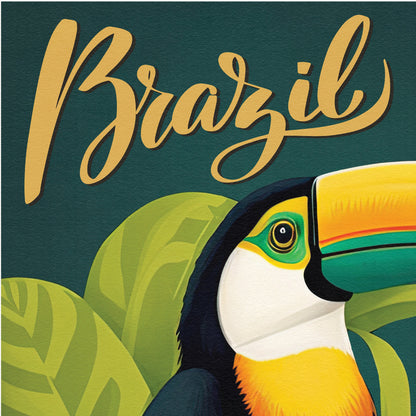 Brazil Print - Toucan - Rainforest - Travel Poster