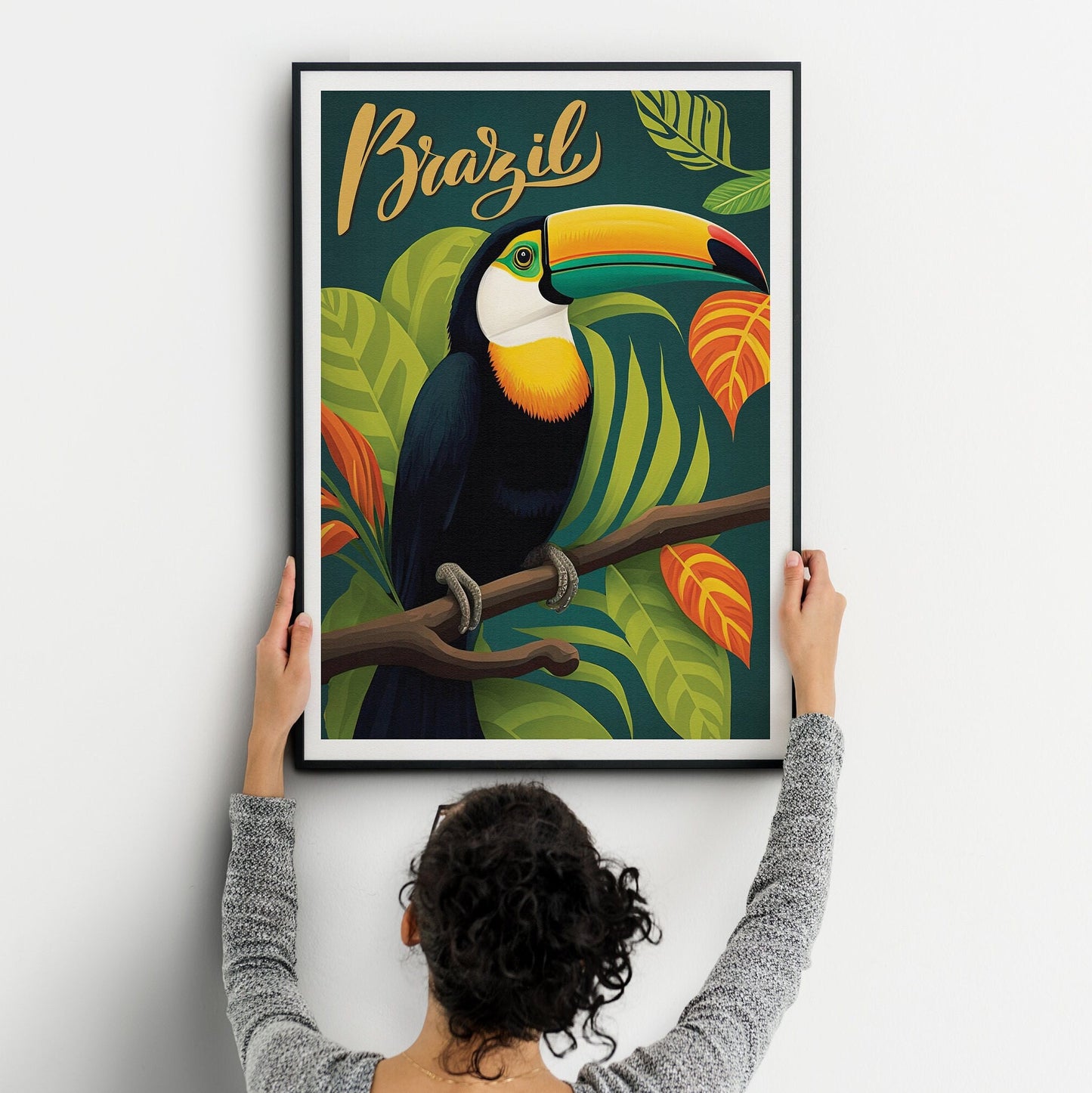 Brazil Print - Toucan - Rainforest - Travel Poster