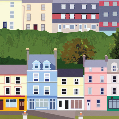 Cork Print featuring Colourful Houses - Co Cork - Ireland Travel Poster - Irish Art - Wall Art - Wedding gift