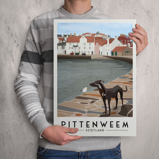 Pittenweem Poster, Fife Travel Poster, Fife East Neuk Wall Art Print, Scottish Gift, Pittenweem Arts Festival