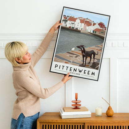 Pittenweem Poster, Fife Travel Poster, Fife East Neuk Wall Art Print, Scottish Gift, Pittenweem Arts Festival