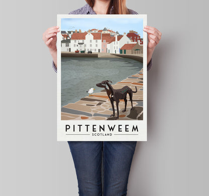 Pittenweem Poster, Fife Travel Poster, Fife East Neuk Wall Art Print, Scottish Gift, Pittenweem Arts Festival