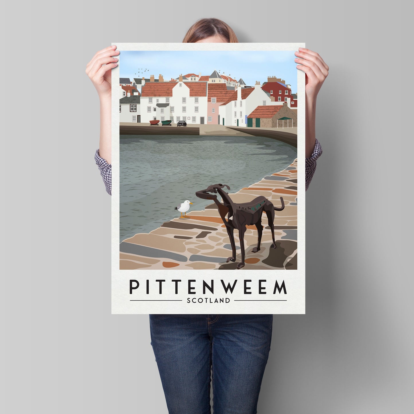 Pittenweem Poster, Fife Travel Poster, Fife East Neuk Wall Art Print, Scottish Gift, Pittenweem Arts Festival