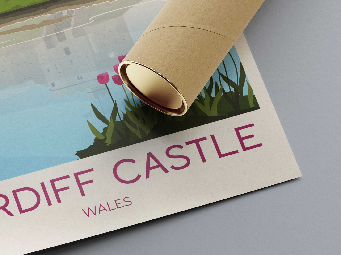 Cardiff Castle Travel Poster | Welsh Print | Wall Art