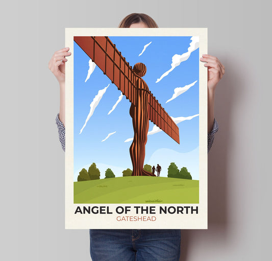 Angel of the North Travel Poster, Gateshead, England