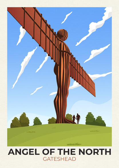 Angel of the North Travel Poster, Gateshead, England