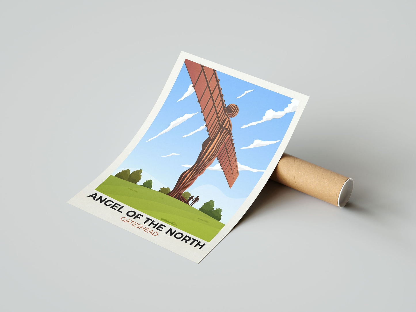 Angel of the North Travel Poster, Gateshead, England