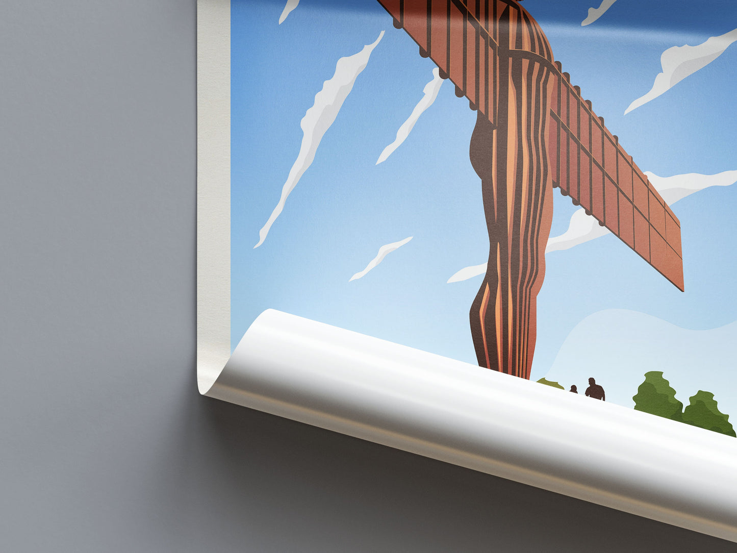 Angel of the North Travel Poster, Gateshead, England