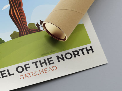 Angel of the North Travel Poster, Gateshead, England