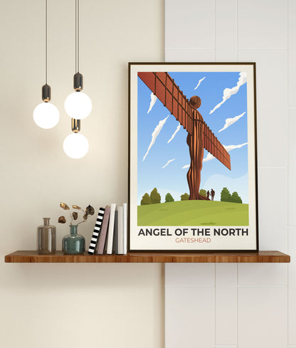 Angel of the North Travel Poster, Gateshead, England