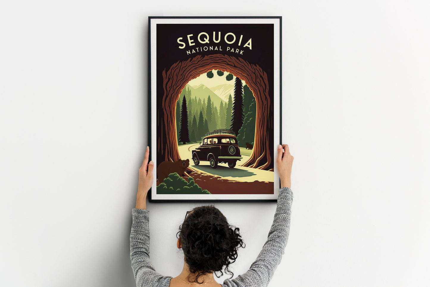 Sequoia travel print - National Park, California, Southern Sierra Nevada, Sequoia print, Sequoia poster, A3, A2, A1