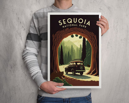 Sequoia travel print - National Park, California, Southern Sierra Nevada, Sequoia print, Sequoia poster, A3, A2, A1