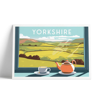 Yorkshire Tea Travel Poster | Yorkshire Dales | National Park Travel Poster | Gift | Birthday Present