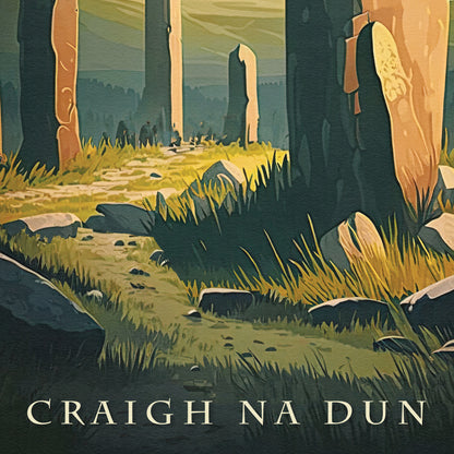 Craigh Na Dun Print | Standing Stones | Scotland Travel Poster | Scottish Highlands