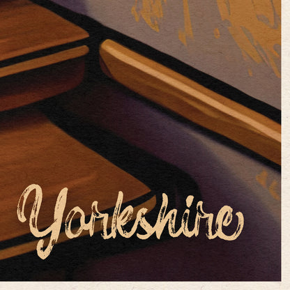 Yorkshire Room with a View Print | Yorkshire Terrier | National Park Travel Poster | Yorkshire Dales Poster | Gift | Birthday Present