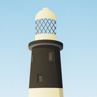 Spurn Point Print - Yorkshire Travel Poster - Spurn Point lighthouse