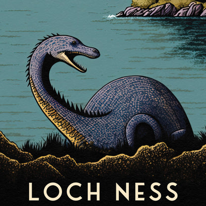 Loch Ness Monster Print | Loch Ness Poster | Nessie | Scotland | Scottish Highlands | Gift | Birthday Present