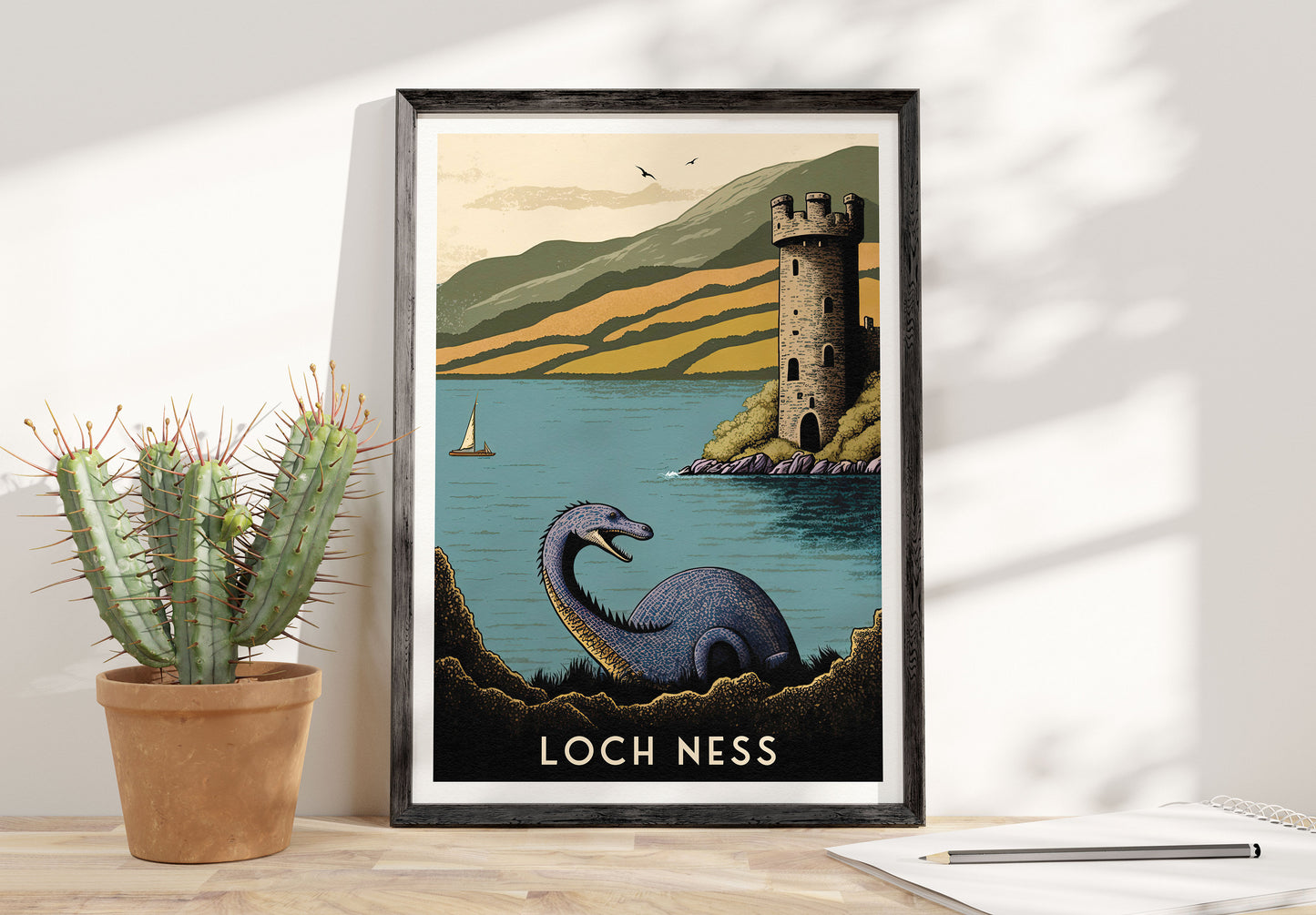 Loch Ness Monster Print | Loch Ness Poster | Nessie | Scotland | Scottish Highlands | Gift | Birthday Present