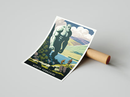 North Yorkshire Print | Wade the Giant | North York Moors | Gift | Birthday Present