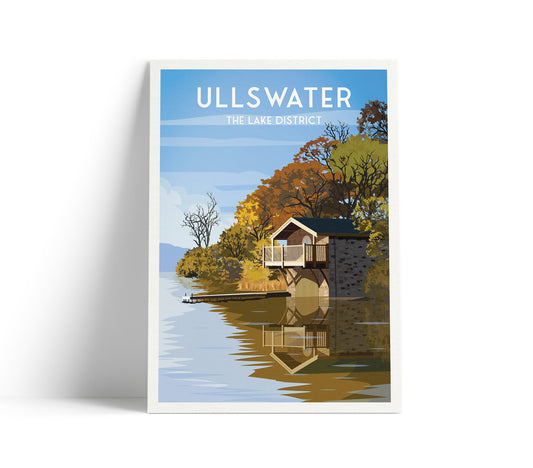 Ullswater Print - The Lake District Travel Poster - England