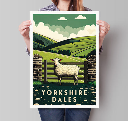 Yorkshire Dales Travel Print | National Park Travel Poster | Yorkshire Dales Poster | Gift | Birthday Present | Home Decor Artwork