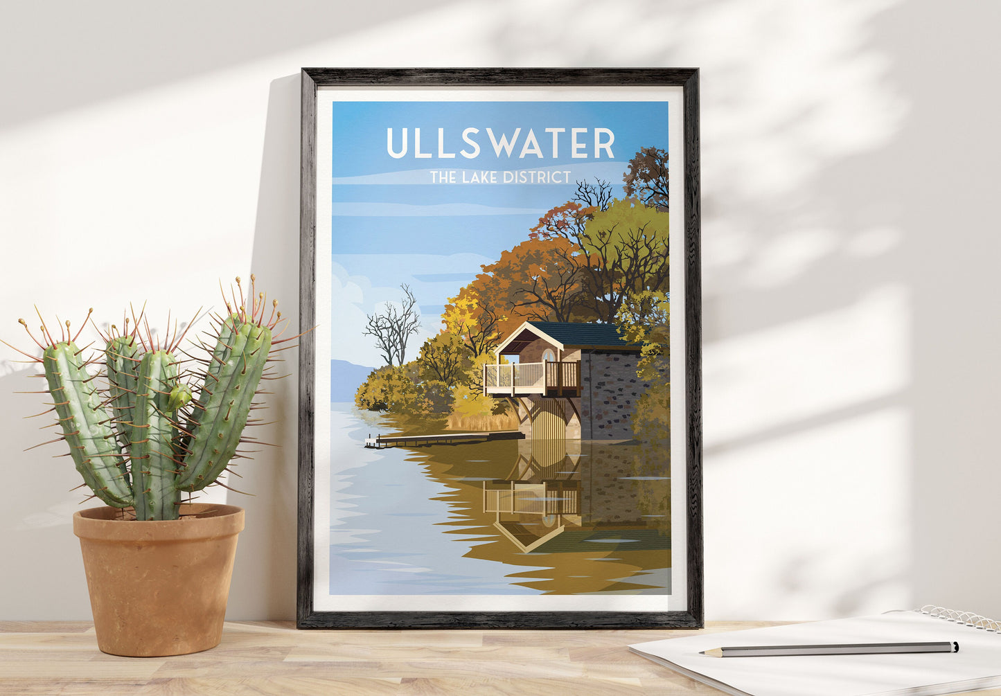 Ullswater Print - The Lake District Travel Poster - England