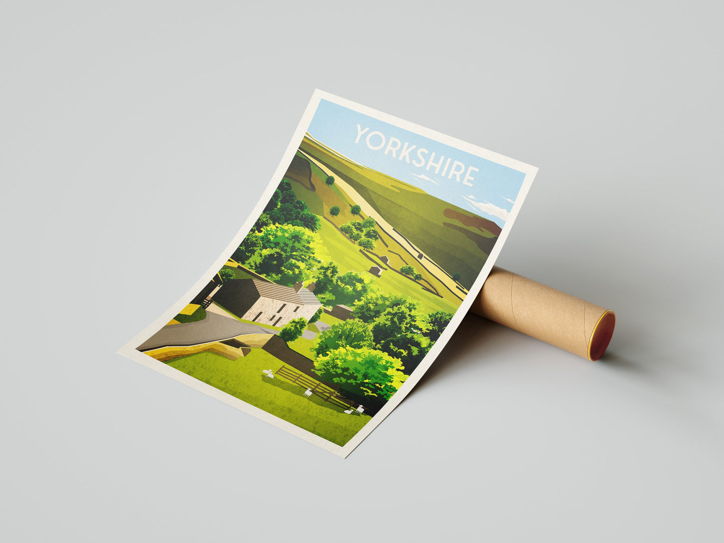 Yorkshire Dales Travel Poster | UK Travel Poster | English Countryside | Wall Art | Home Decor Artwork | Wedding gift | Birthday Present