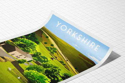 Yorkshire Dales Travel Poster | UK Travel Poster | English Countryside | Wall Art | Home Decor Artwork | Wedding gift | Birthday Present