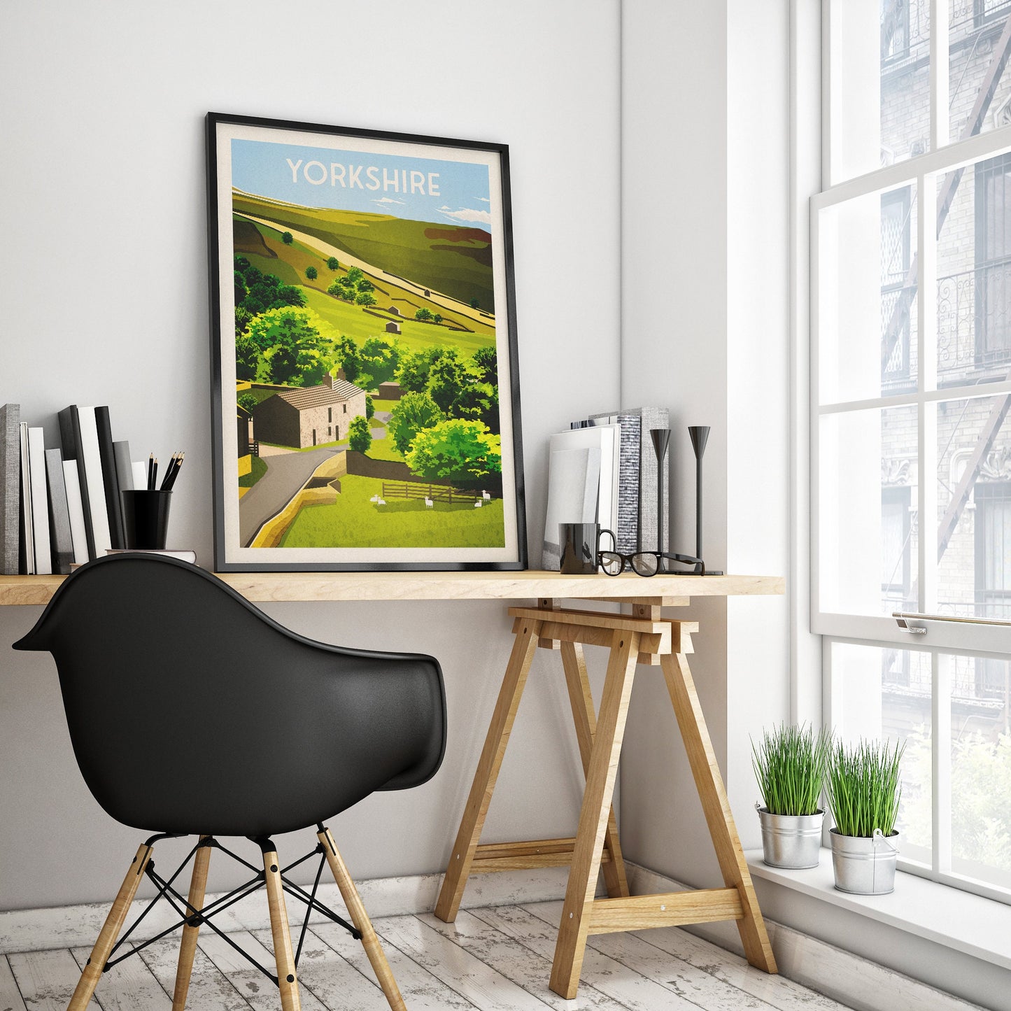 Yorkshire Dales Travel Poster | UK Travel Poster | English Countryside | Wall Art | Home Decor Artwork | Wedding gift | Birthday Present