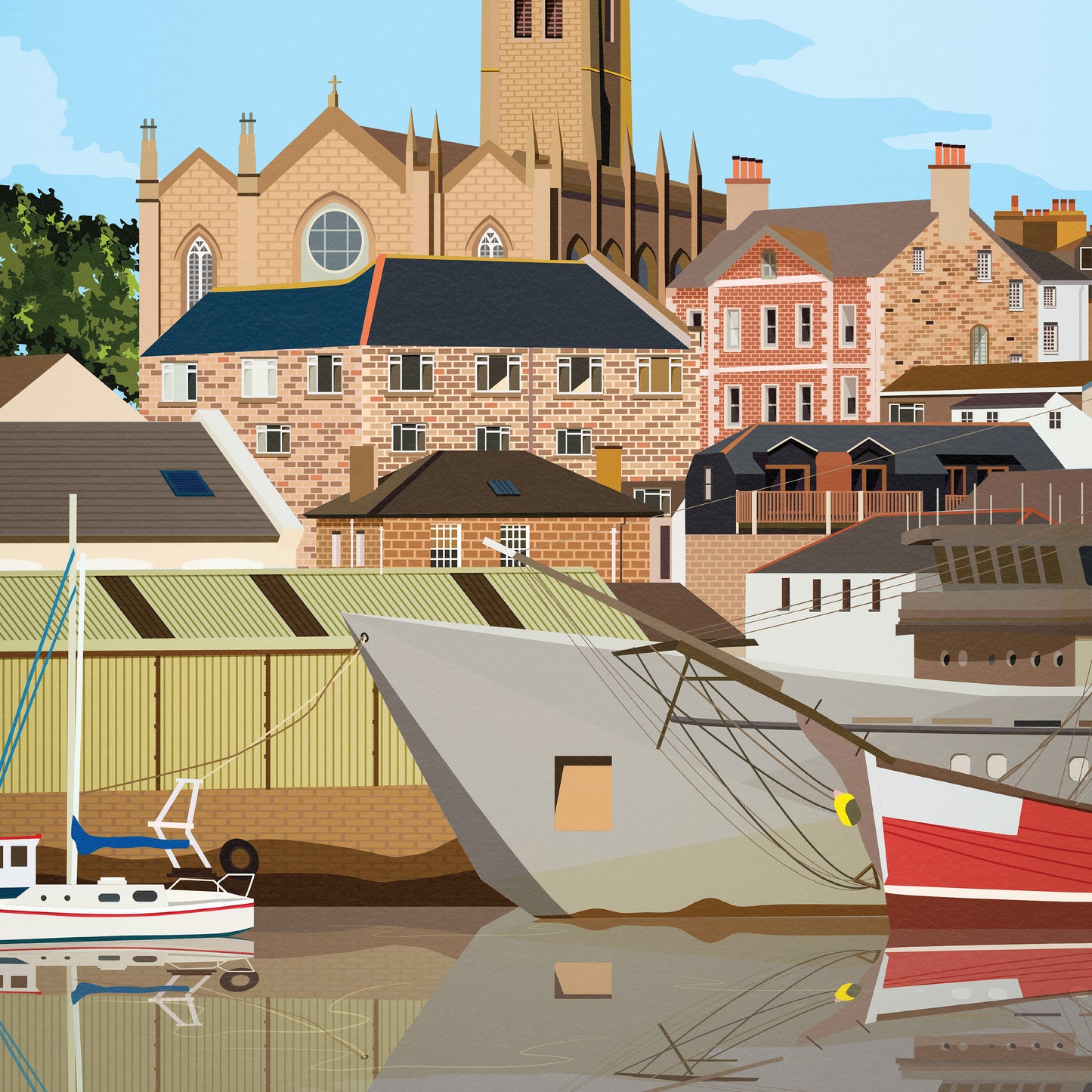 Penzance Travel Poster | Cornwall | England | Wall Art | Home Decor Artwork | Wedding gift