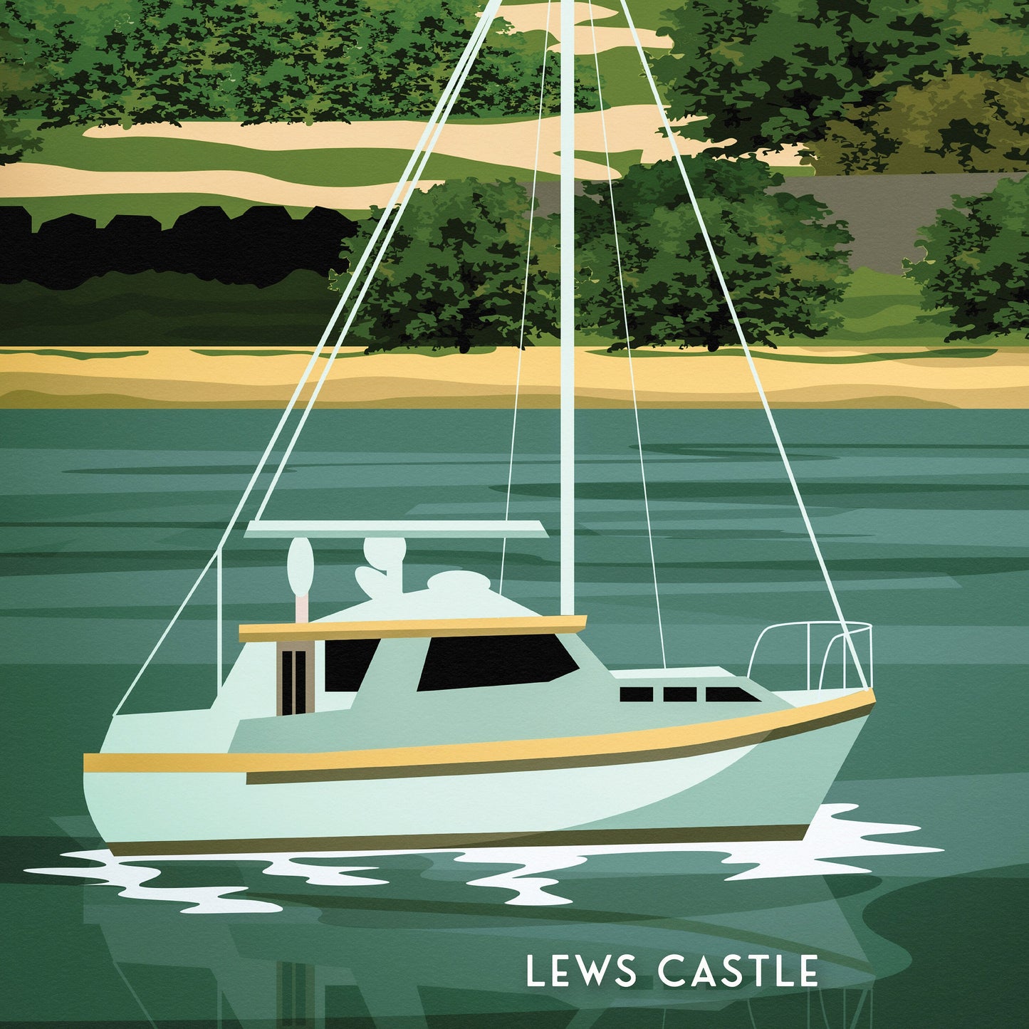 Stornoway Print - Steòrnabhagh - Lews Castle - Lewis and Harris - the Western Isles - Outer Hebrides - Scottish Wall Art