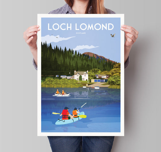 Loch Lomond Print - Scottish Travel Poster