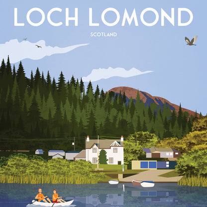 Loch Lomond Print - Scottish Travel Poster