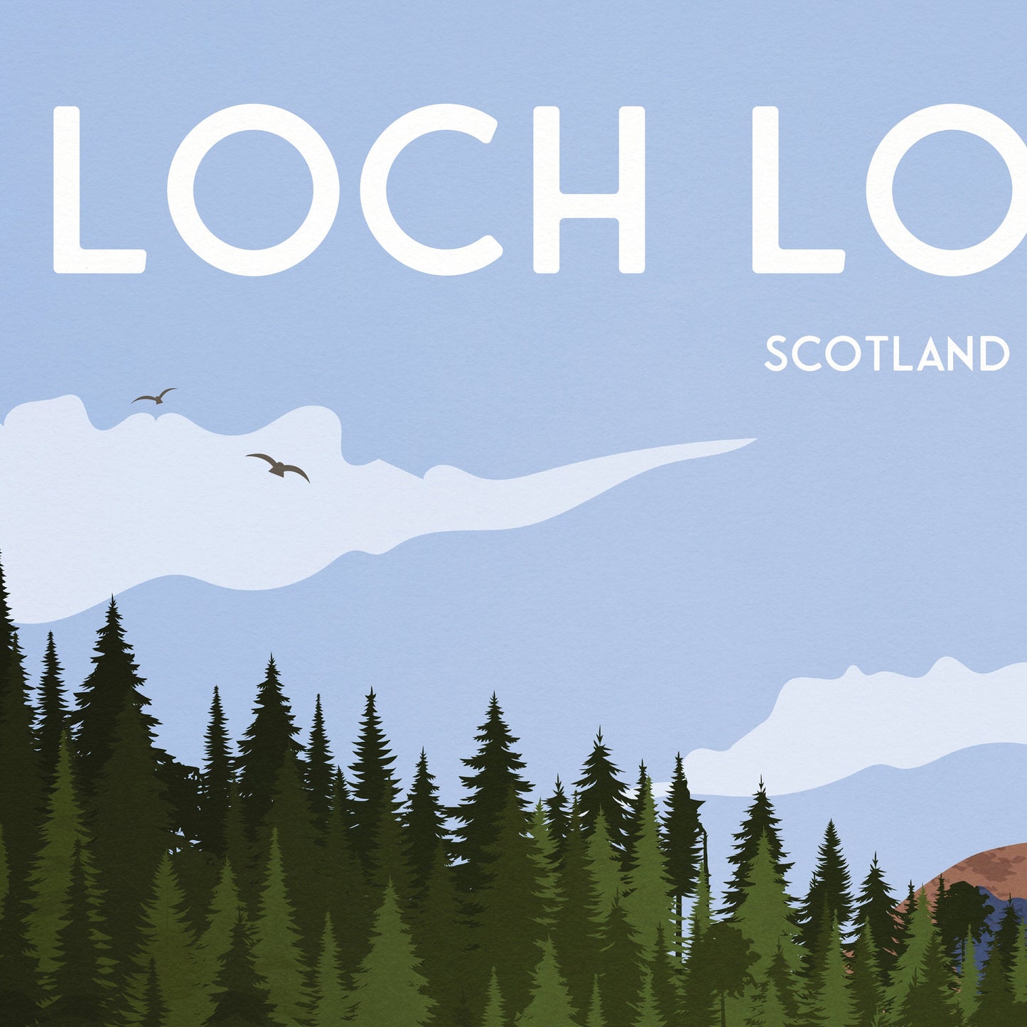 Loch Lomond Print - Scottish Travel Poster