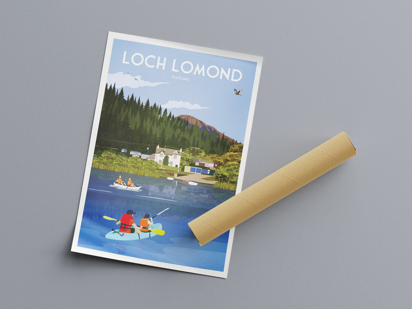 Loch Lomond Print - Scottish Travel Poster