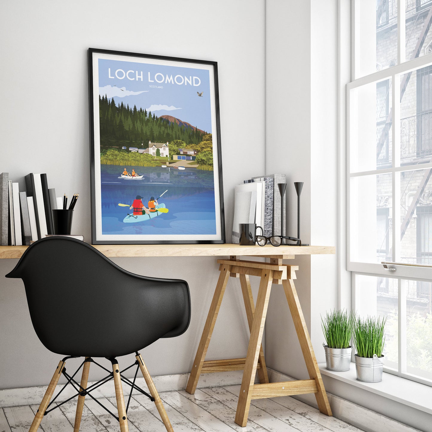 Loch Lomond Print - Scottish Travel Poster