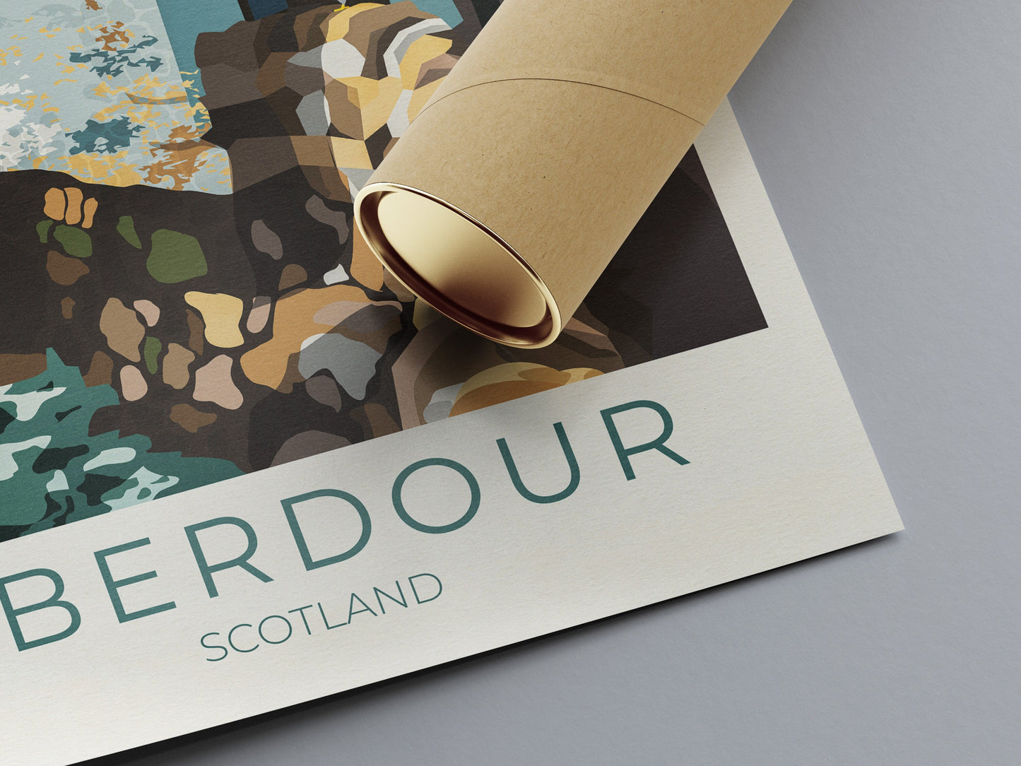 Aberdour Travel Poster, Aberdour Boat Club, Black Sands Beach and Harbour, Fife