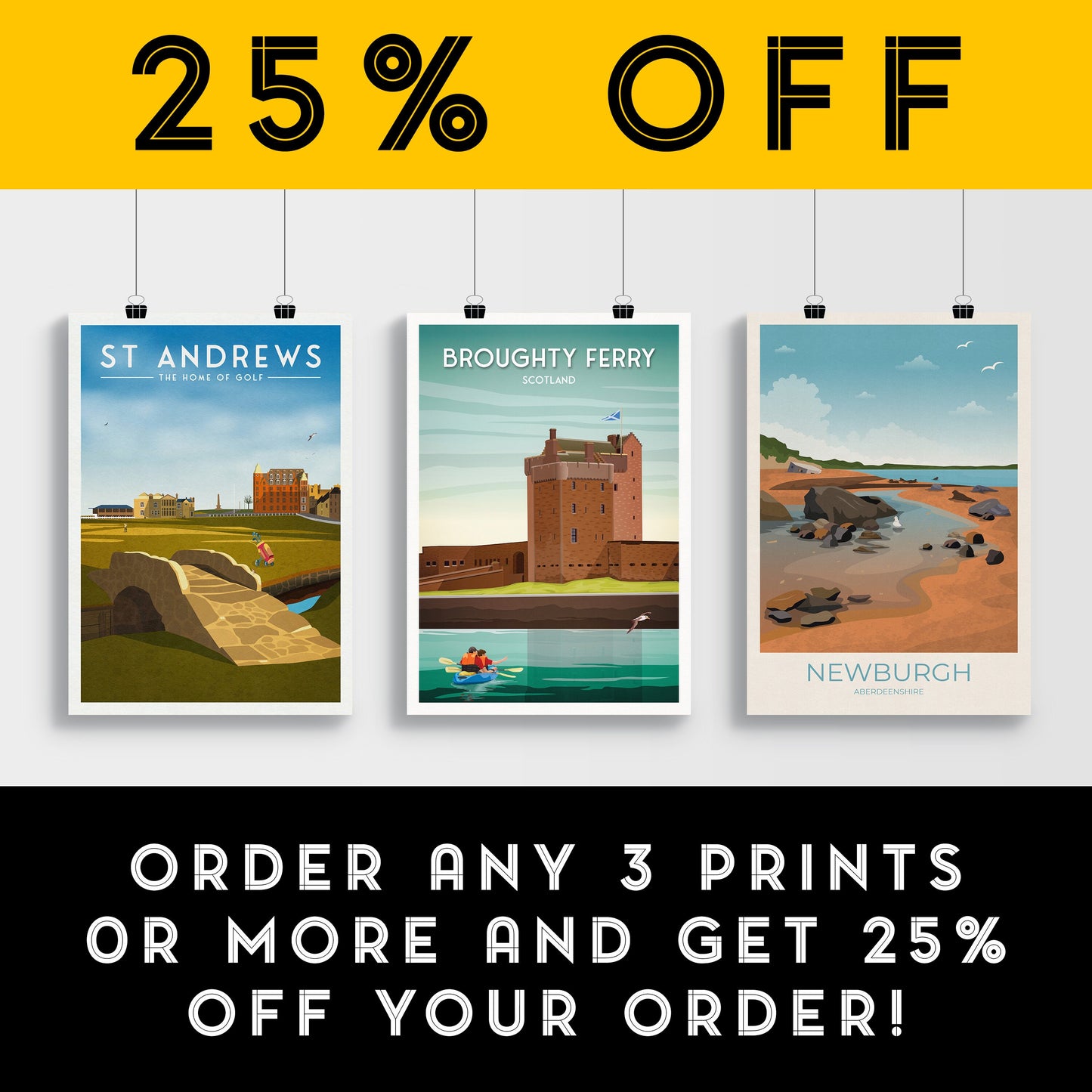 Broughty Ferry Print - Broughty Castle Museum - Dundee Travel Poster - River Tay - Scotland Gift