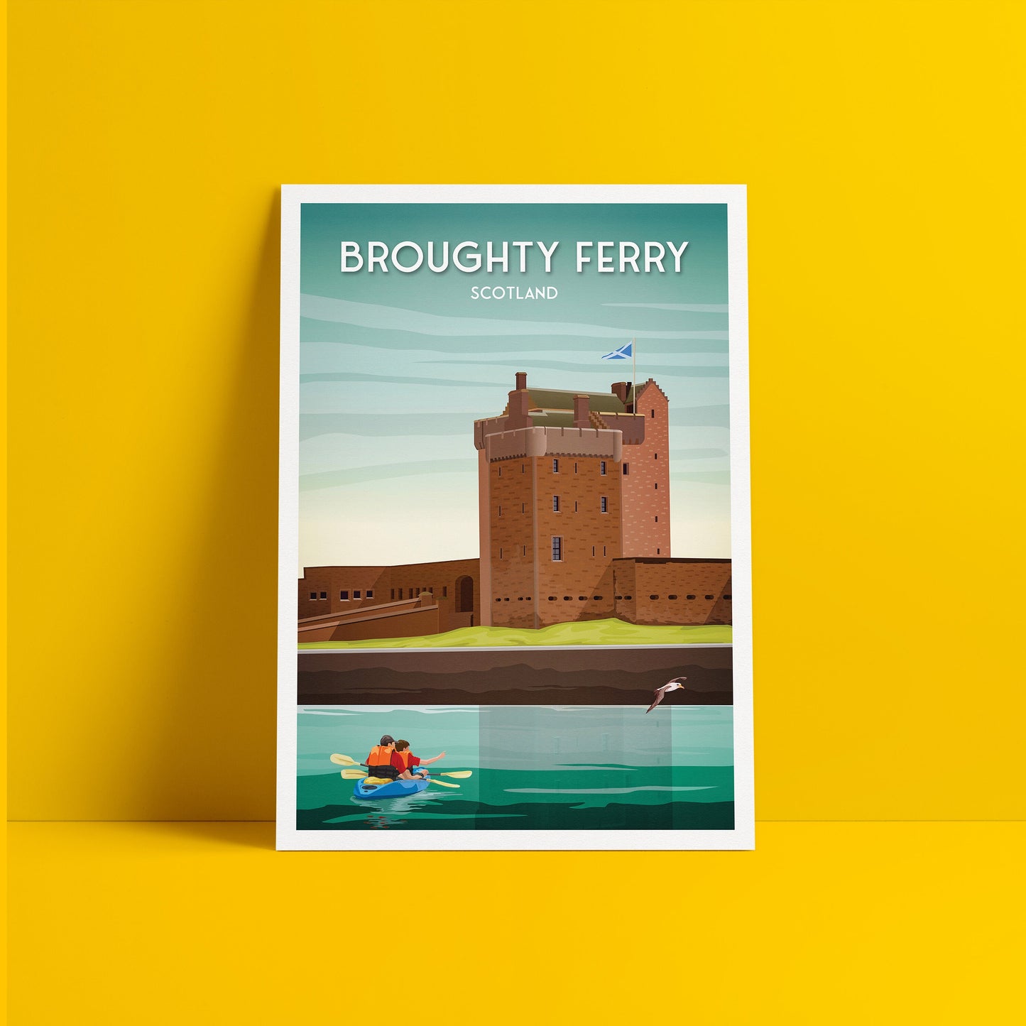 Broughty Ferry Print - Broughty Castle Museum - Dundee Travel Poster - River Tay - Scotland Gift