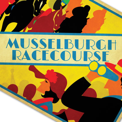 Musselburgh Racecourse Poster / Lothian Art Print / Horse Racing / Home Decor / Travel Gift / Railway Poster