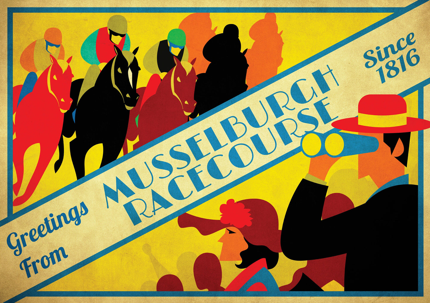 Musselburgh Racecourse Poster / Lothian Art Print / Horse Racing / Home Decor / Travel Gift / Railway Poster