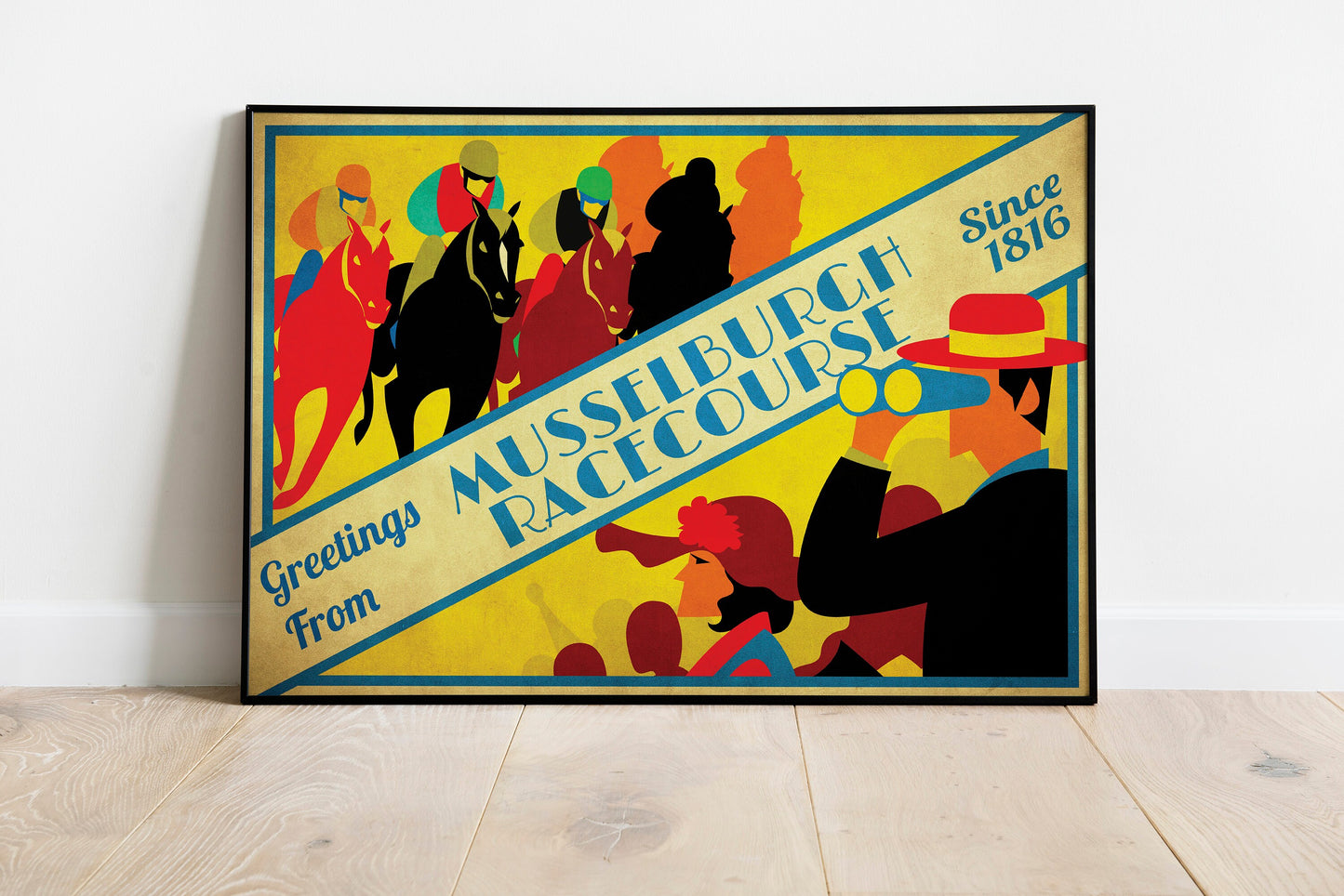 Musselburgh Racecourse Poster / Lothian Art Print / Horse Racing / Home Decor / Travel Gift / Railway Poster