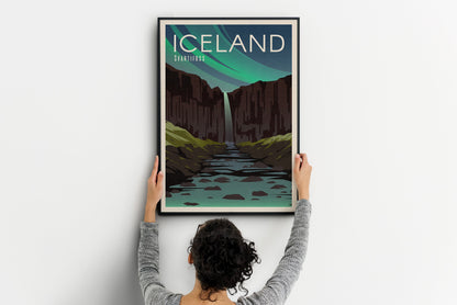 Iceland Travel Poster - Reykjavík, Iceland print, Iceland poster, Wedding gift, birthday present