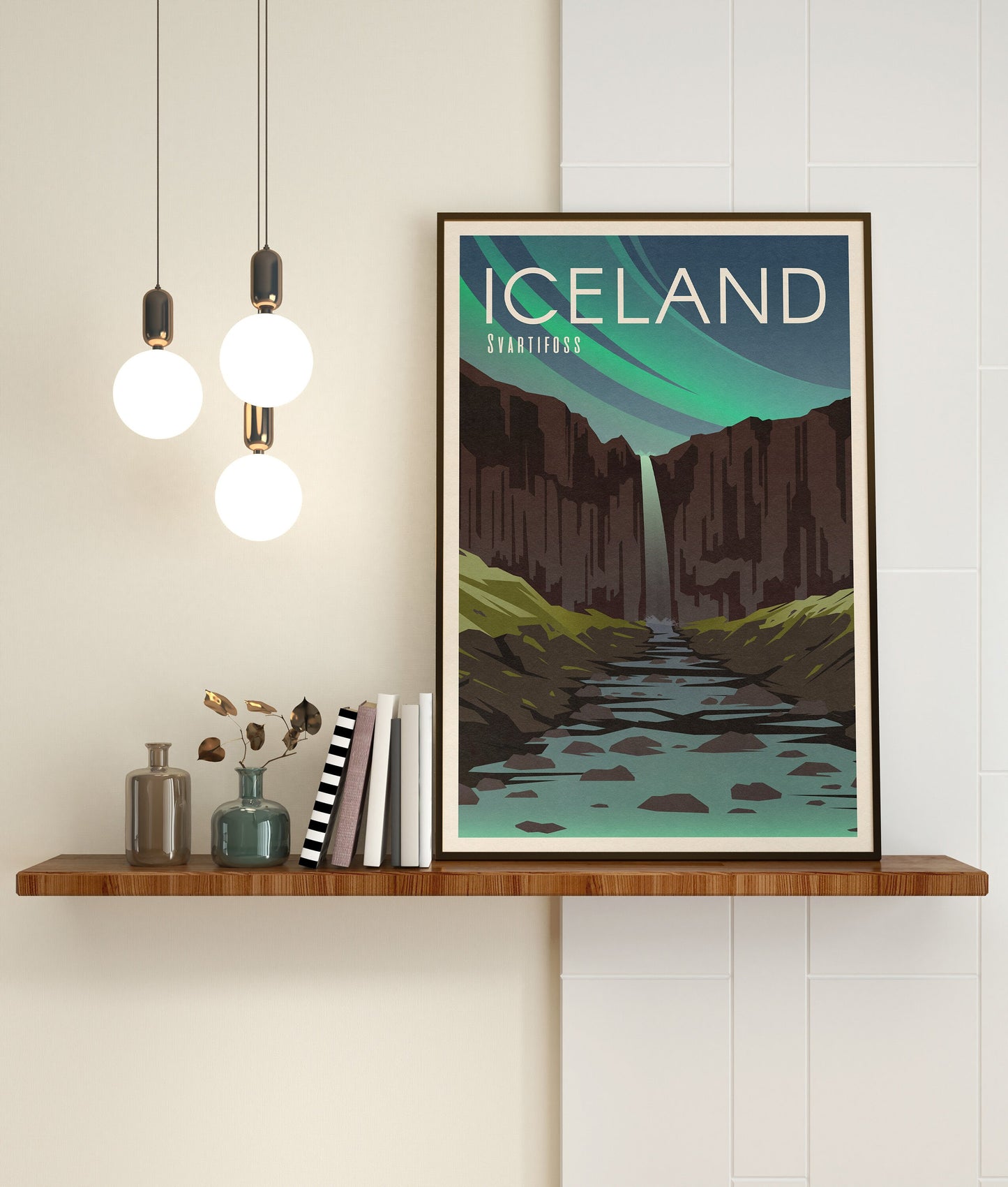 Iceland Travel Poster - Reykjavík, Iceland print, Iceland poster, Wedding gift, birthday present