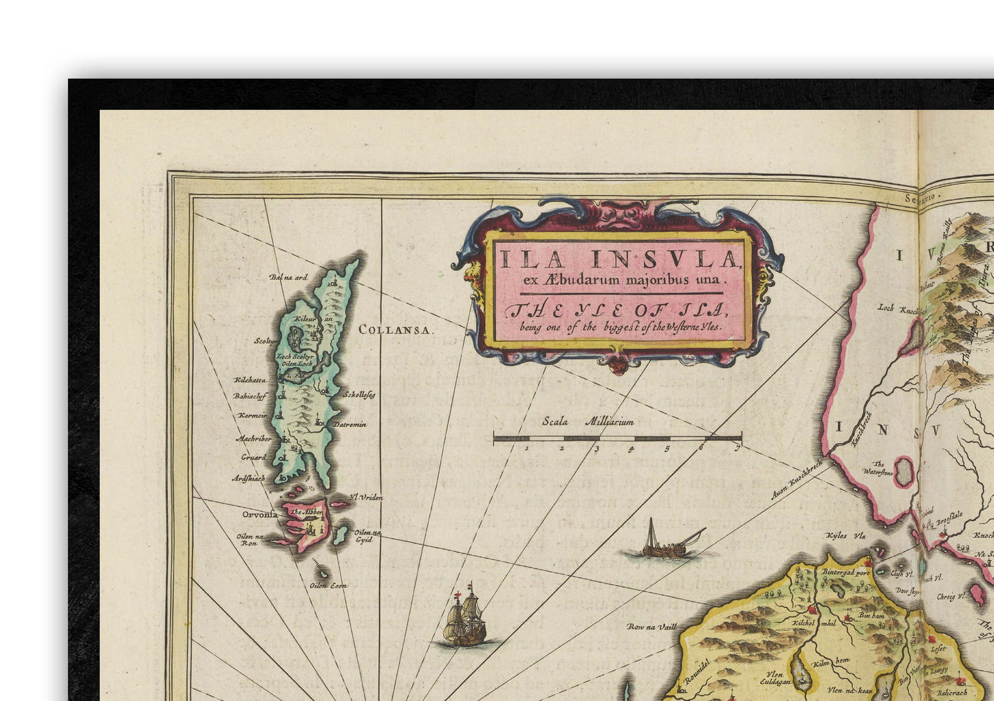 Isle of Islay Map | Old Antique Map | 1665 | Old Map Wall Print| Poster Wall Art|Wall Art |Scottish Maps| Vintage Print