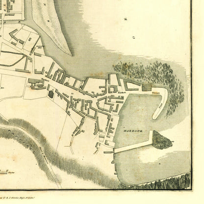 Stonehaven Map - Old Map of Stonehaven, Aberdeenshire | Old town survey of Stonehaven | John Wood | 1823 | Stoney